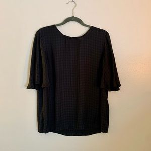 A New Day Houndstooth Bell Sleeve Top